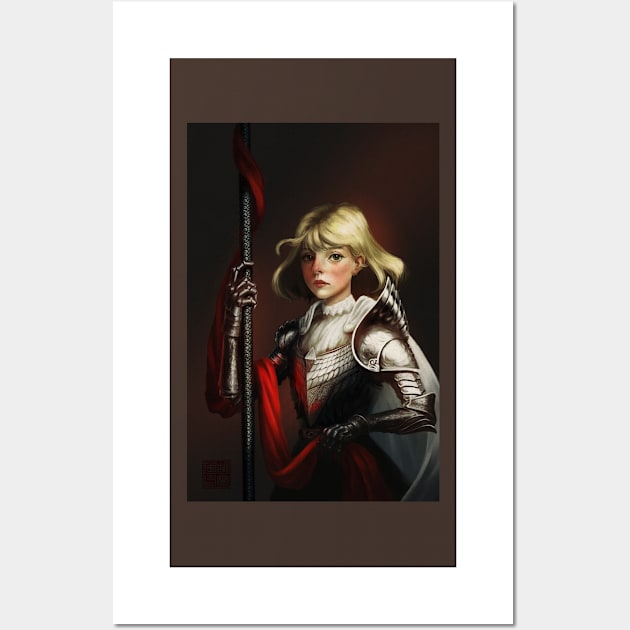 Holy Warrior Girl Wall Art by DingHuArt